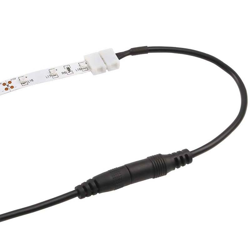 2 Pin Solderless LED Connector to 5.5*2.1mm Female Power Supply Connect Wire Cable 2 Pin Solderless LED Connector to 5.5*2.1mm Female Power Supply Connect Wire Cable
